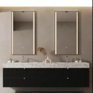 Modern Double Vanity with Sintered Stone Countertop