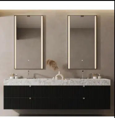 Modern Double Vanity with Sintered Stone Countertop